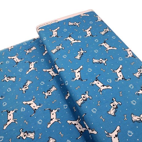dogs fabric, susan wheeler, dog bandana fabric, ruff and tumble, dalmations fabric