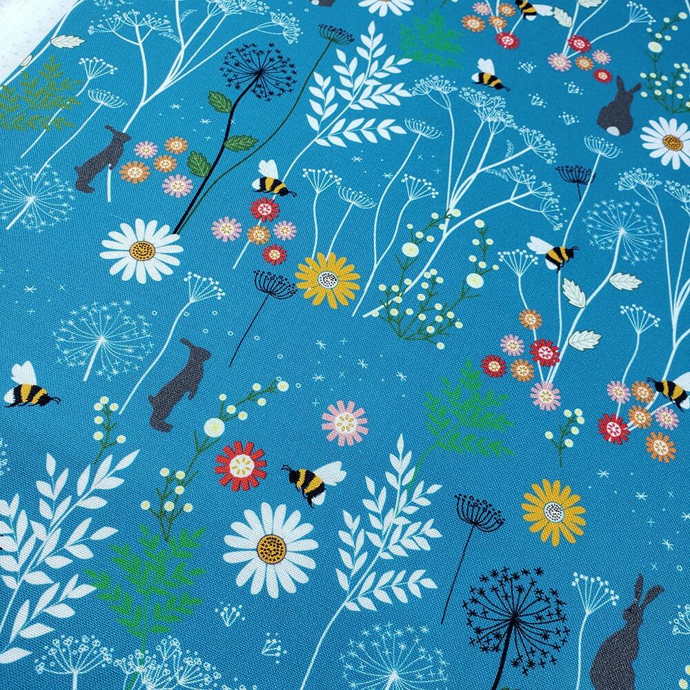 Chanting Meadow, sewing sanctuary, wildflower fabric, bees, cotton fabric uk