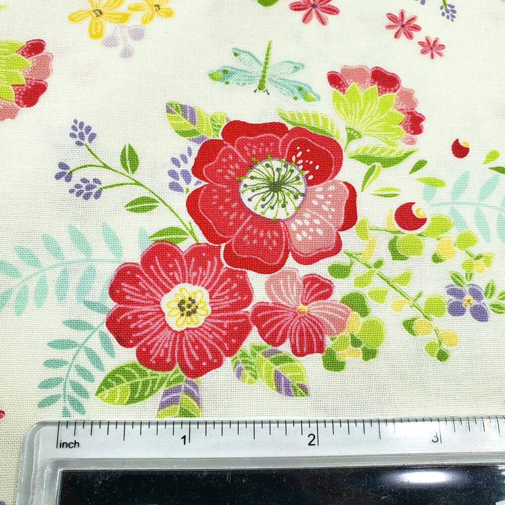 fake patchwork print, cheater print, riley blake, cherry guidry, summer's in town, easy patchwork fabric, florals