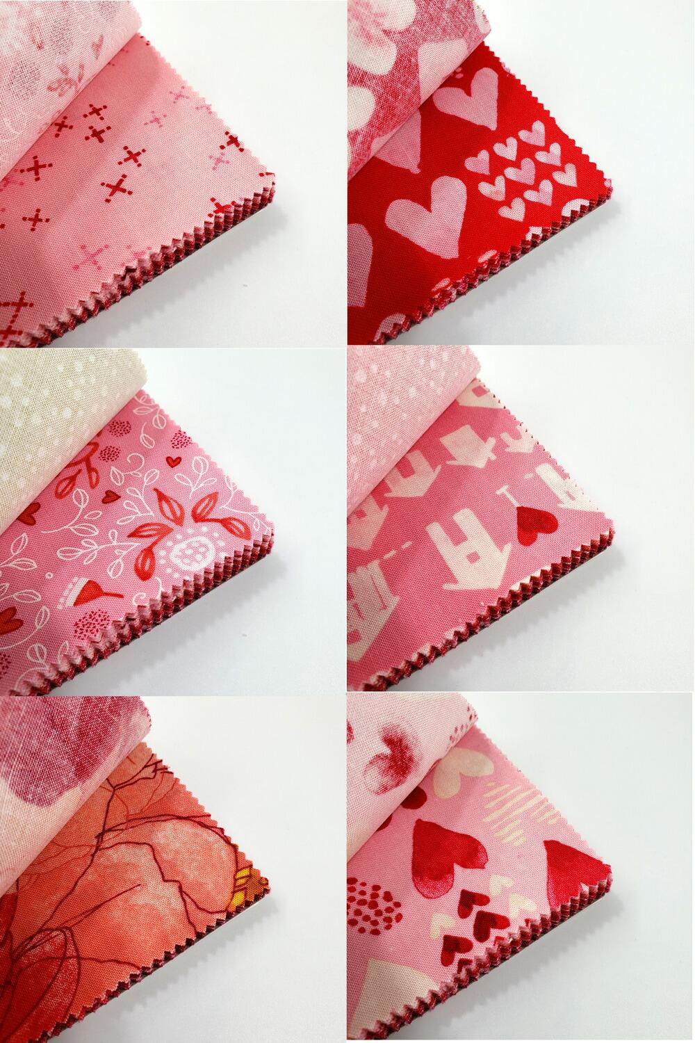 moda charm pack, fabric squares,cotton squares, patchwork cotton squares, darling peony, robin pickens, watercolour flowers