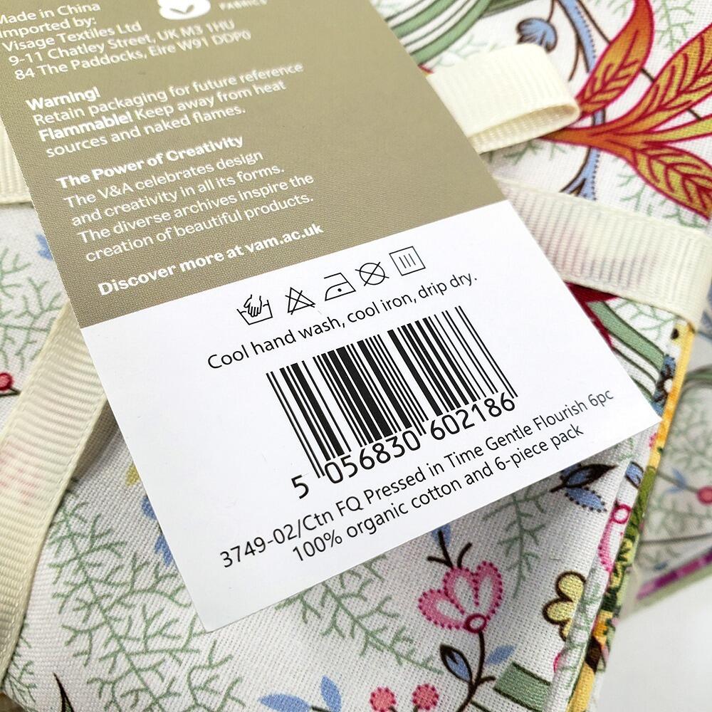 Pressed for time fabric, V&A museum fabric, craft cotton company, V&A fabric fat quarters, vintage floral fabrics