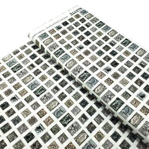 vintage stamps, Tim Holtz fat quarter, palette, junk journal fabric, slow stitch, vintage style, eclectic elements, monochrome, abandoned