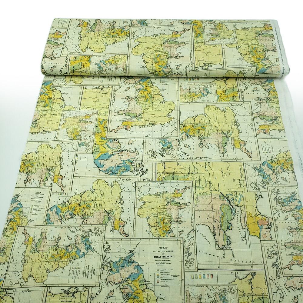 Tim Holtz, Uk vintage coal map, fat quarter, palette, junk journal fabric, slow stitch, vintage style, eclectic elements, monochrome, abandoned, PWTH242