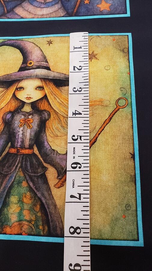 witchypoo, halloween fabric, witches panel, spell bottles, spell books, cotton spooky fabric, QT fabrics