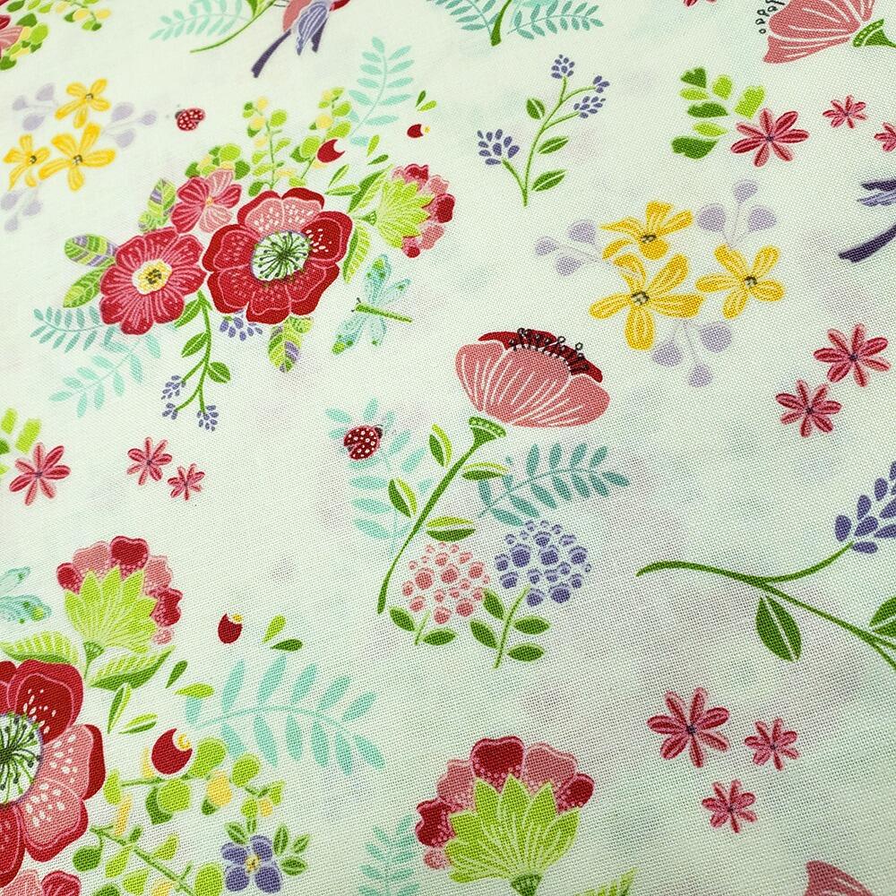 fake patchwork print, cheater print, riley blake, cherry guidry, summer's in town, easy patchwork fabric, florals