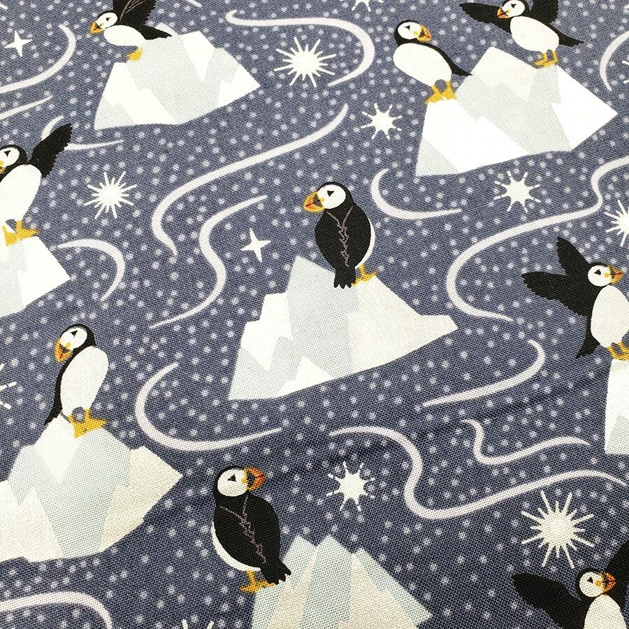 lewis irene, puffins, northern lights, sky dances, polar bears, seals, cotton fabric