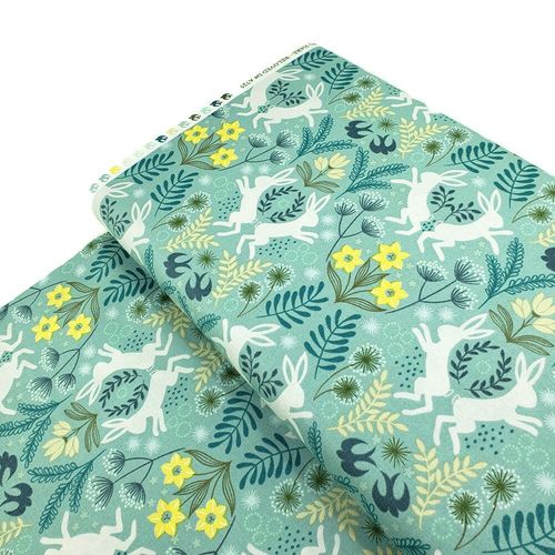 Lewis & Irene, spring hare, rabbits, hares, woodland fabric, autumn fabric