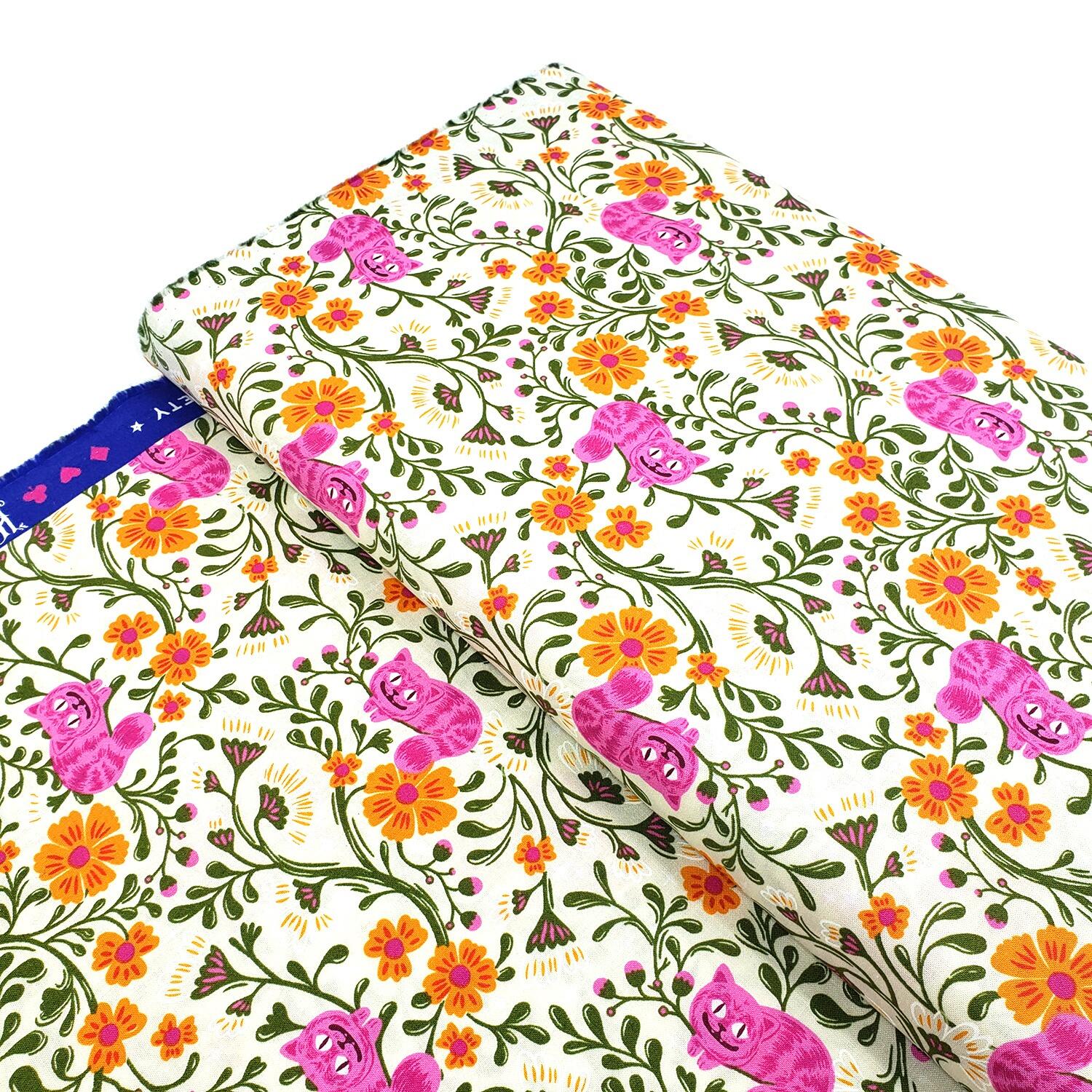hello alice, ruby star society, alice watts, alice in wonderland, cheshire cat, mad hatter, alice fabric,