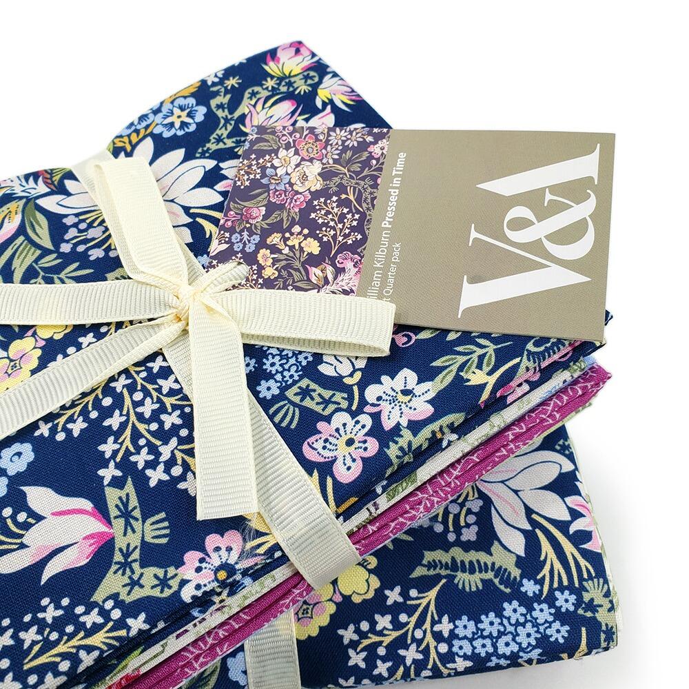 Pressed for time fabric, V&A museum fabric, craft cotton company, V&A fabric fat quarters, vintage floral fabrics
