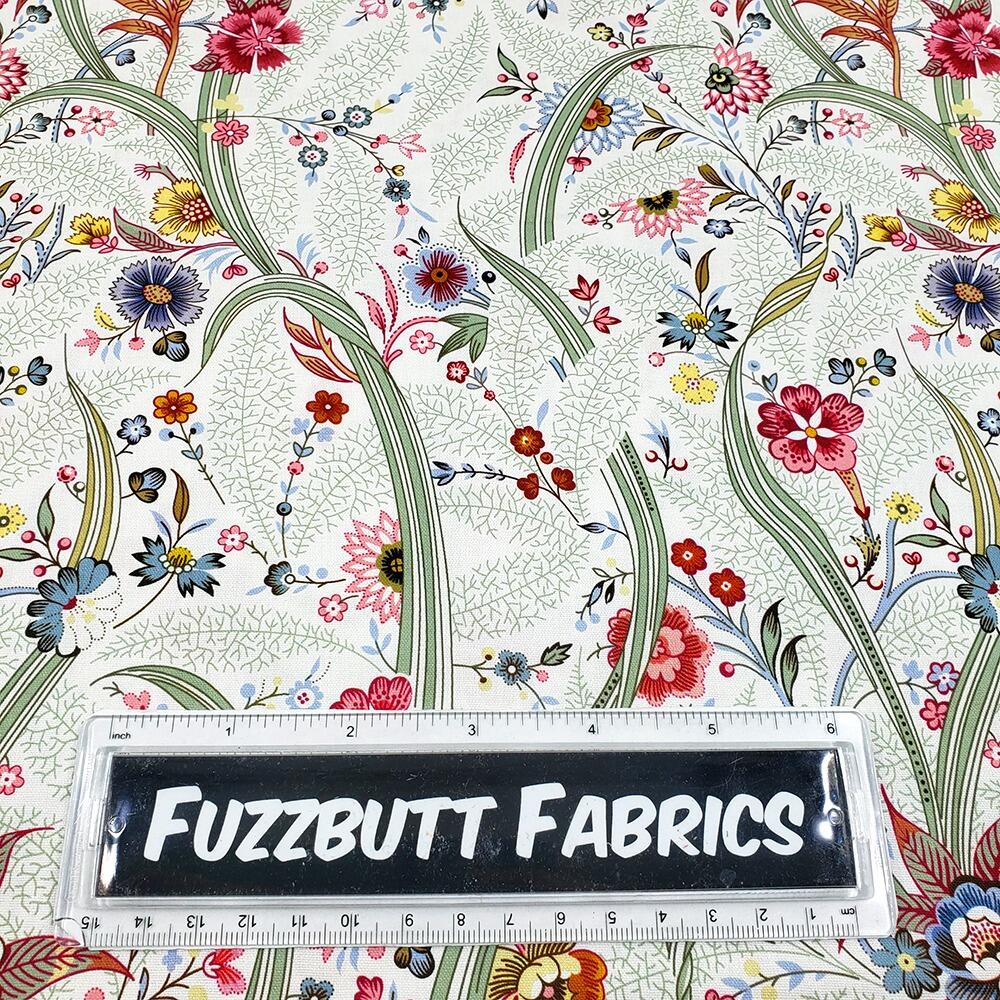 Pressed for time fabric, V&A museum fabric, craft cotton company, V&A fabric, vintage floral fabrics