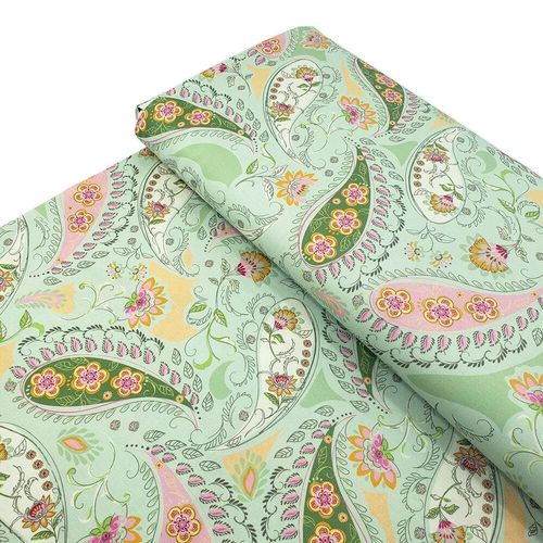 Blythe,Sophia Santander, paisley, vintage style, pastel colours, mint green, windham fabrics