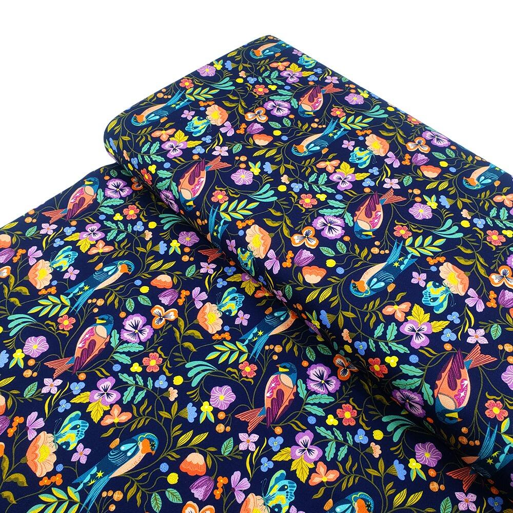 bethan janine, lucky charms, birds and butterflies, butterfly fabric, swallow birds fabric, wildflower fabric