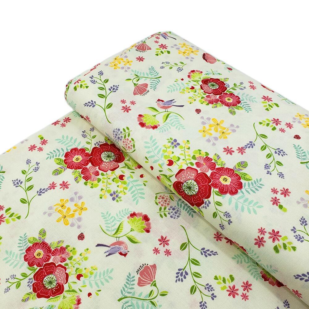 fake patchwork print, cheater print, riley blake, cherry guidry, summer's in town, easy patchwork fabric, florals