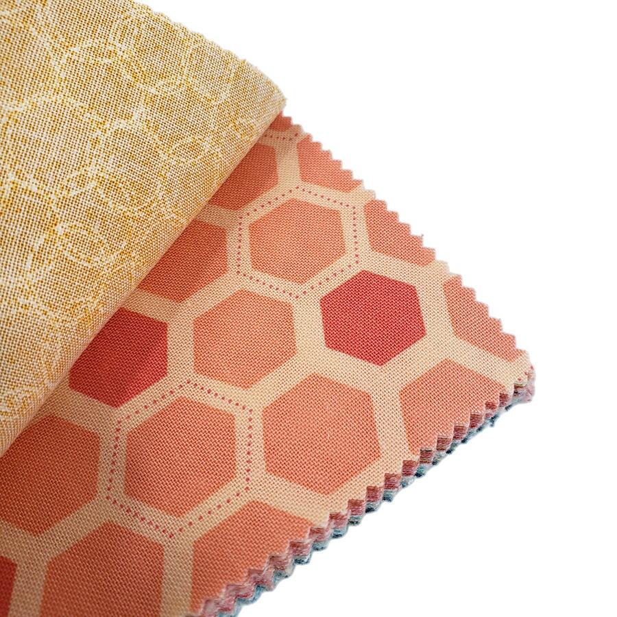 moda charm pack, honeyed horizon, Keri Anguiano, modern charm pack, hexies, florals, bright colours, summer fabric, cotton squares