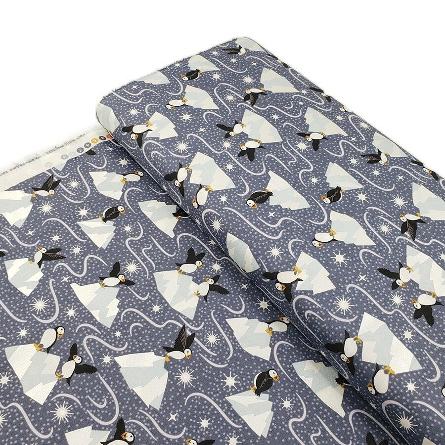 lewis irene, puffins, northern lights, sky dances, polar bears, seals, cotton fabric