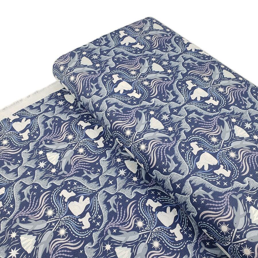 lewis irene, puffins, northern lights, sky dances, polar bears, seals, cotton fabric