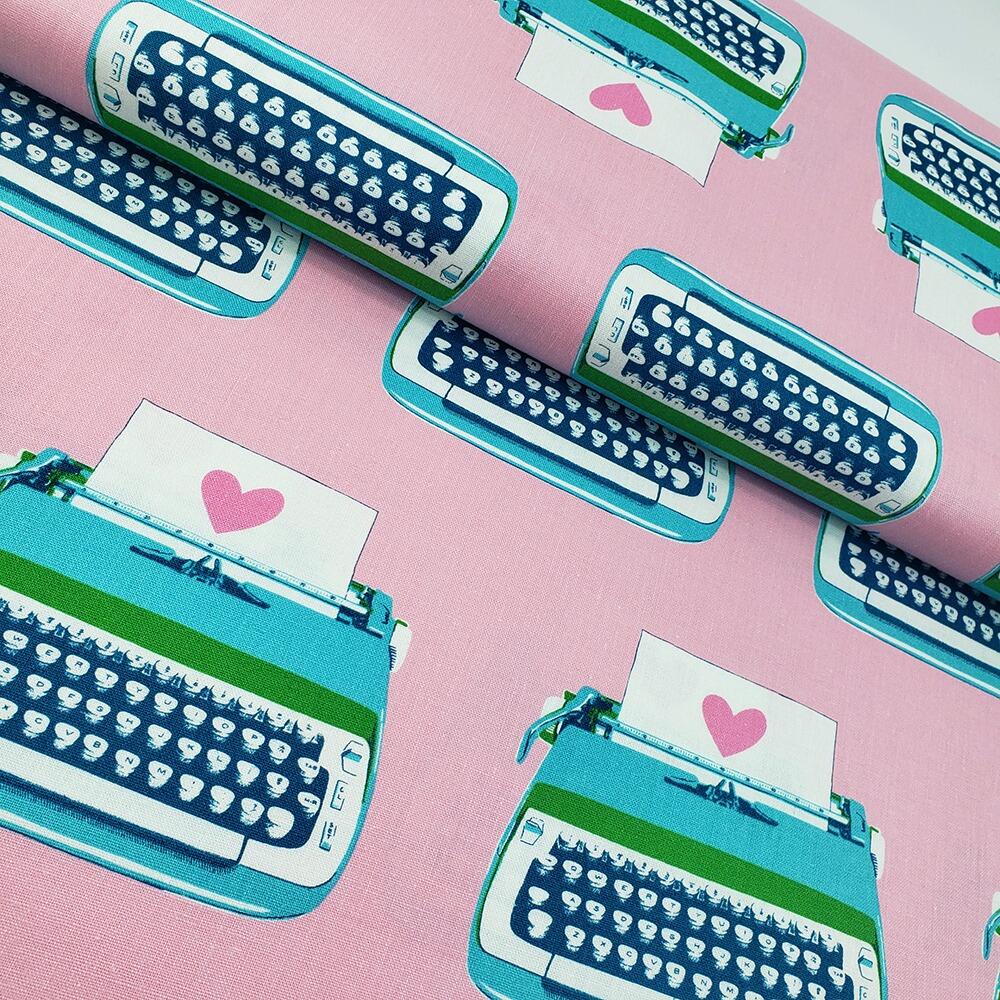 Ruby Star Society typewriters fabric, best day ever