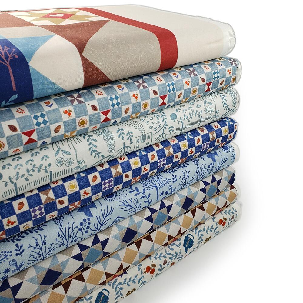 lewis & irene, cottagecore fabric, cosy home, patchwork cheater, whimsy cottage fabric, patchwork panels, easy quilt panel
