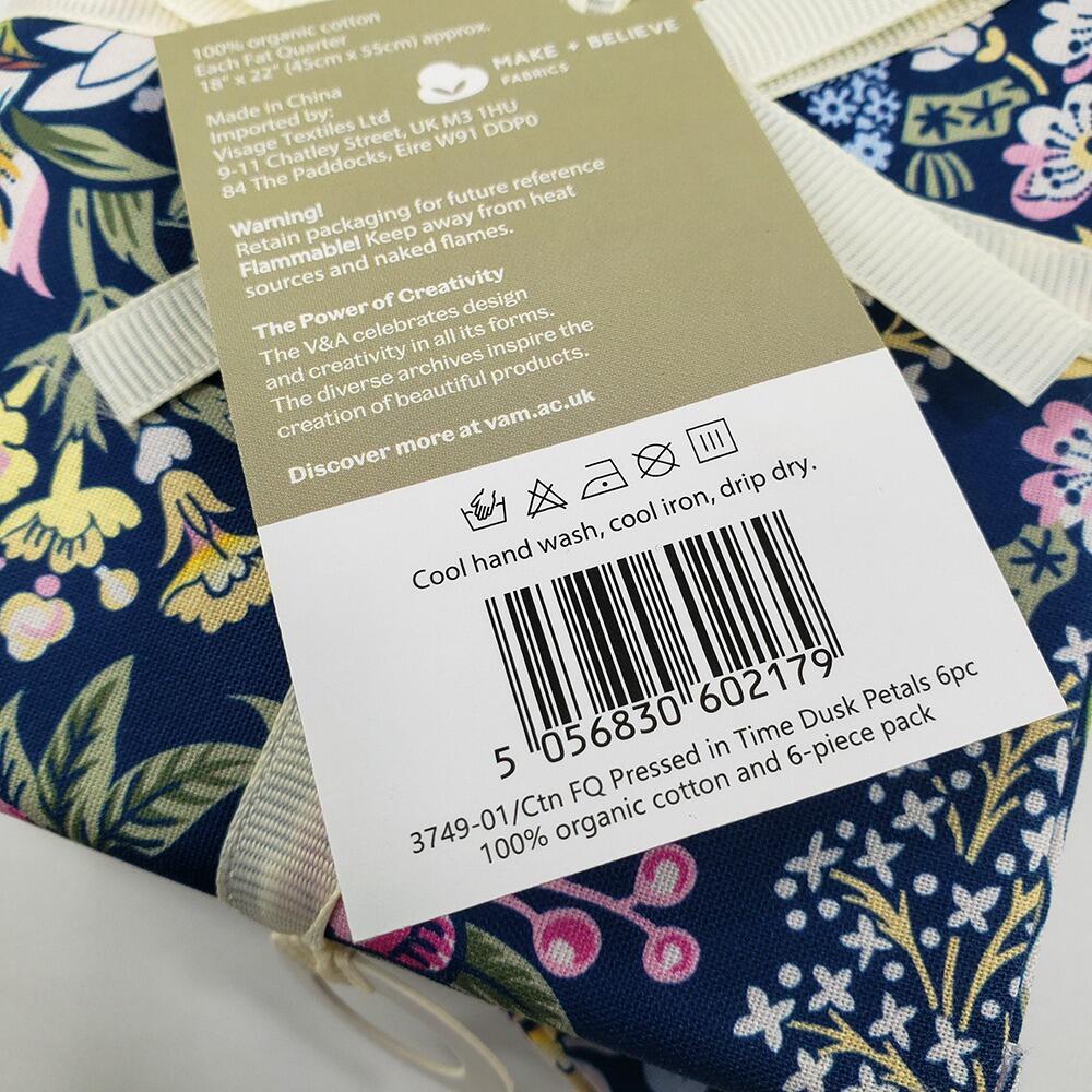 Pressed for time fabric, V&A museum fabric, craft cotton company, V&A fabric fat quarters, vintage floral fabrics