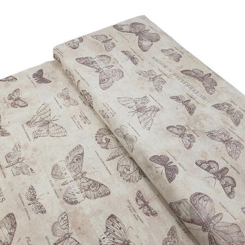 Butterflies, Tim Holtz fat quarter, palette, junk journal fabric, slow stitch, vintage style, eclectic elements, monochrome, abandoned, PWTH004