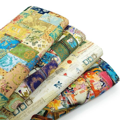 aimee stewart, junk journal fabric, vintage ephemera, vintage fabric swatches, junk journal desk, vintage styl fabric, slow stitch fabric