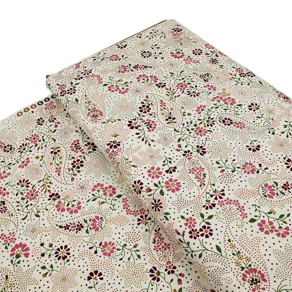 Moda Chelsea Garden, floral fabric, cottagecore, roses, cotton, easy quilting, paisley, vintage florals