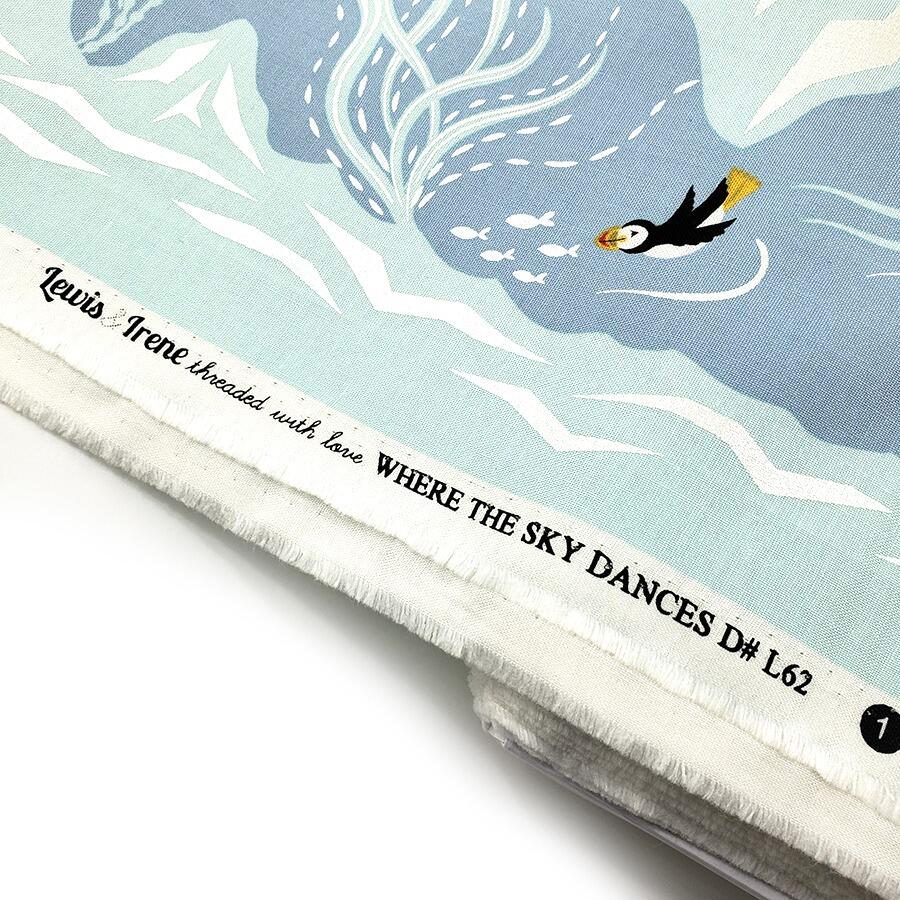 lewis irene, puffins, northern lights, sky dances, polar bears, seals, cotton fabric