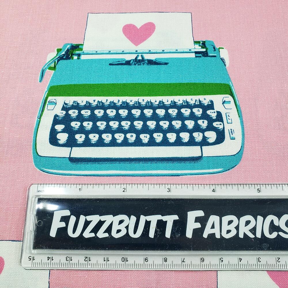 Ruby Star Society typewriters fabric, best day ever