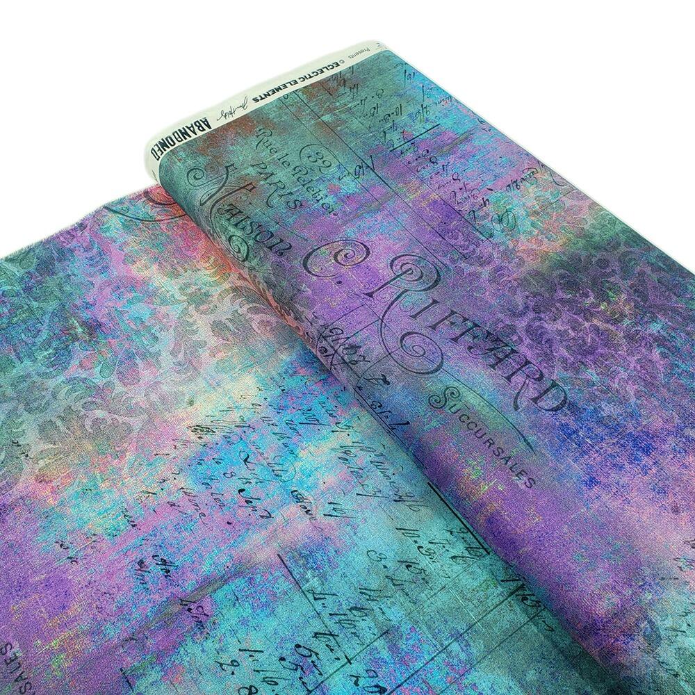 Junk journal & slow stitch fabric - Tim Holtz - Abandoned Rue le Peltier PWTH142