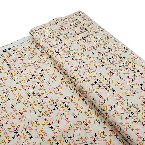 fieldrush, basicgrey, opal, noughts and crosses fabric, moda fieldrush, 100% cotton