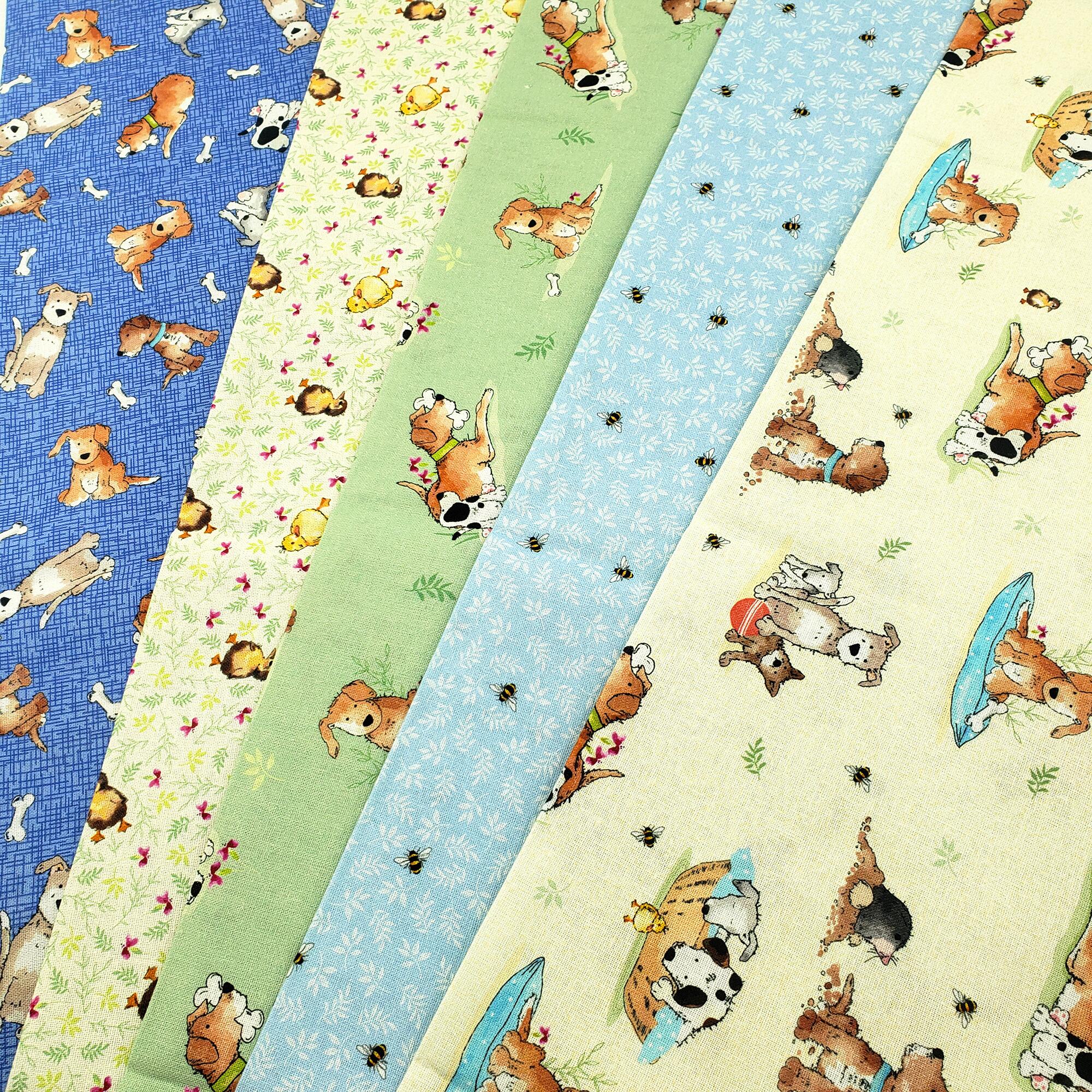 dogs fabric, cotton dog bandana, bones, pets, doggos, dog coat fabric, dog fat quarters