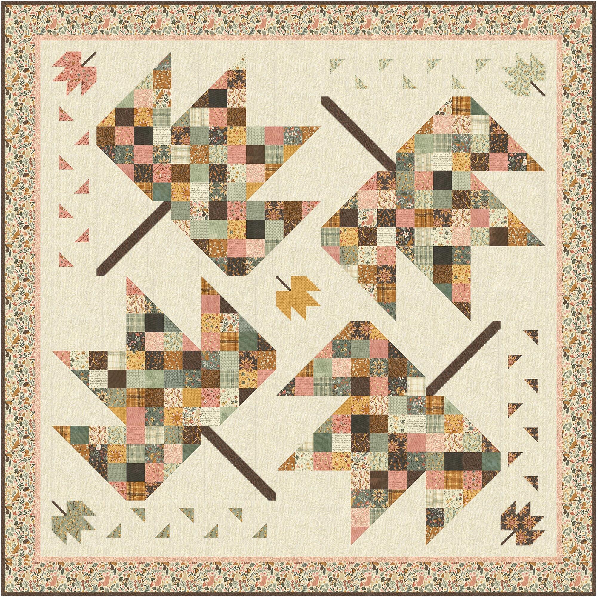 Moda, acorn hollow, basicgrey, autumnal fabric, autumn jelly roll, woodland animals, 2.5 inch strips, patchwork strips