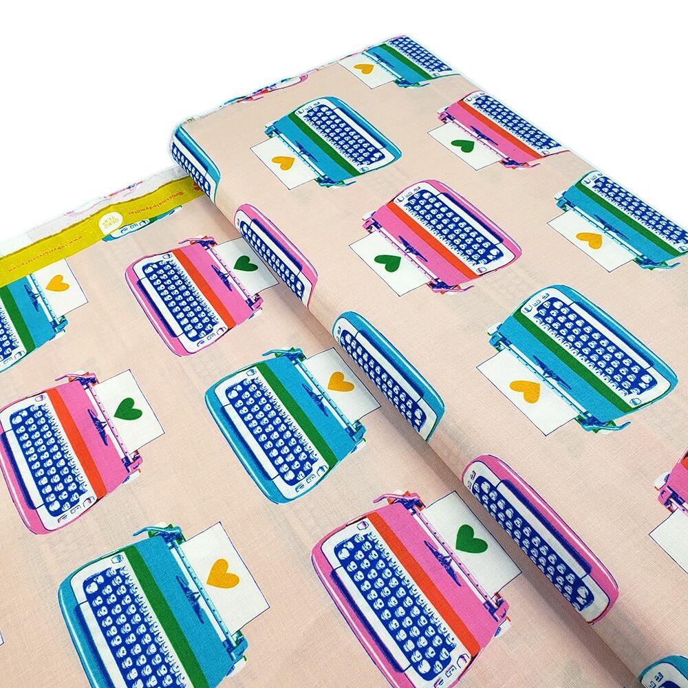 Ruby Star Society typewriters fabric, best day ever