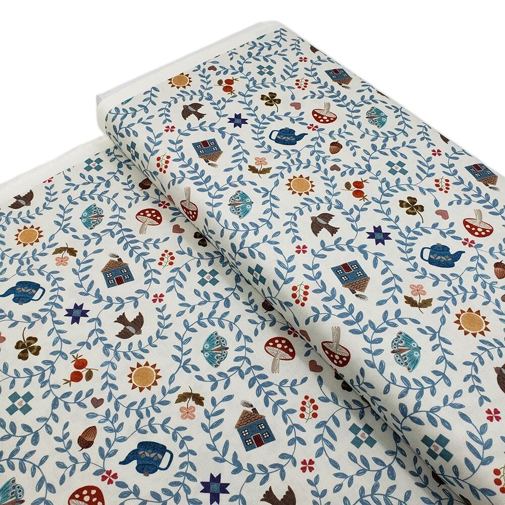lewis & irene, cottagecore fabric, cosy home, patchwork cheater, whimsy cottage fabric, patchwork panels, easy quilt panel