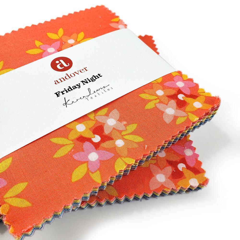 andover fabrics charm pack, patchwork squares, 5 inch squares, Karen Lewis, modern quilting, bright colours, easy quilting