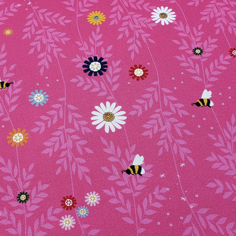 Chanting Meadow, sewing sanctuary, wildflower fabric, bees, cotton fabric uk