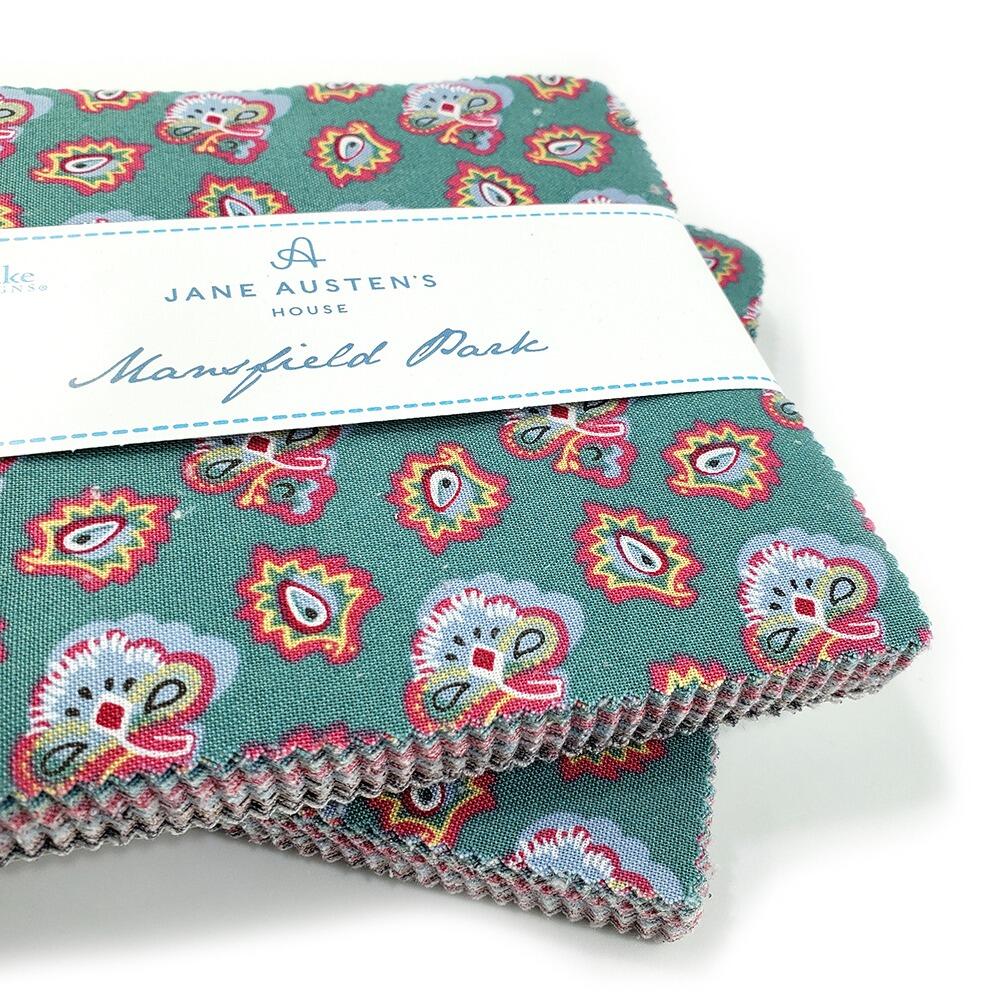 Riley Blake Jane Austen charm pack, 5 inch stacker, mansfield park fabric, jane austen quilt
