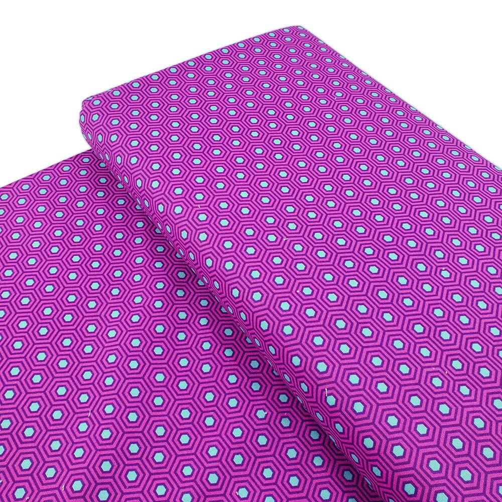 tula pink,true colours,hexagons, purple,hexies, tula fabric, roar, legendary