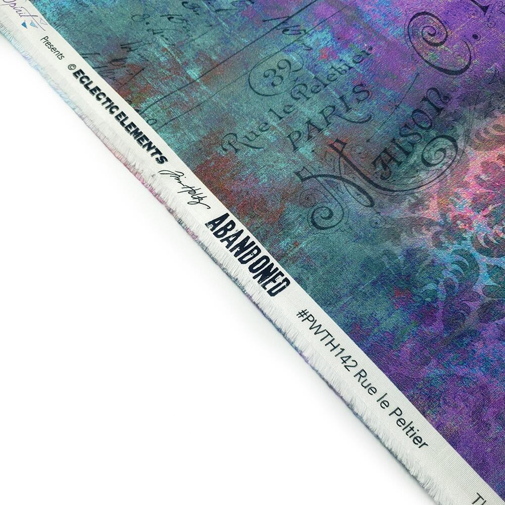 Junk journal & slow stitch fabric - Tim Holtz - Abandoned Rue le Peltier PWTH142