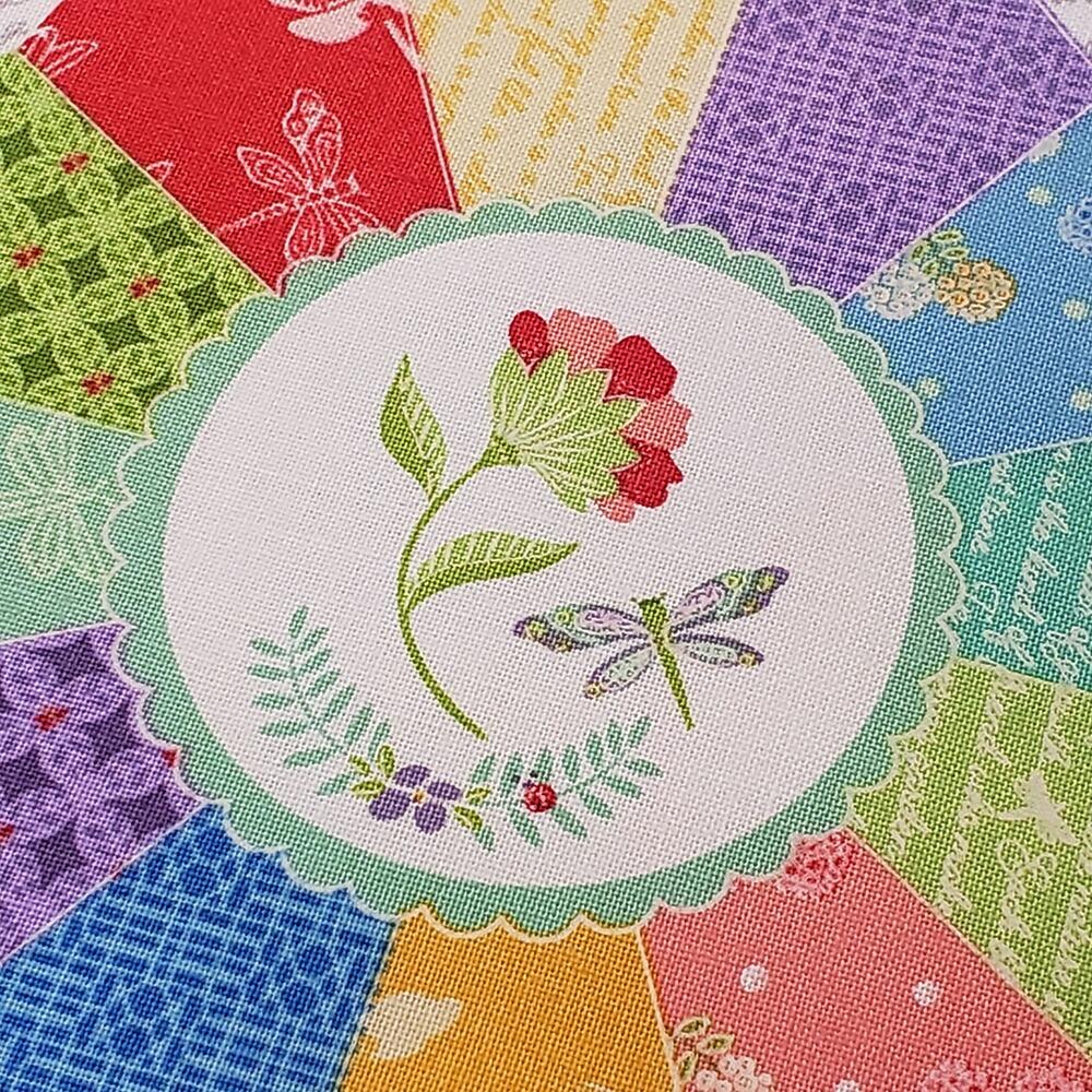 fake patchwork print, cheater print, riley blake, cherry guidry, summer's in town, easy patchwork fabric, florals
