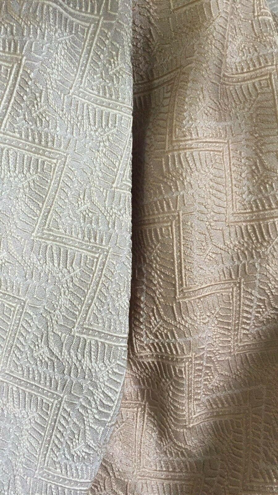 Curtain Upholstery Jacquard ONLY £19.99 per M fabric 300cm/118" Beige&Vintage