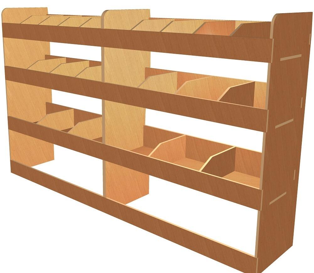 Renault Trafic (2014+) Offside shelving with removable dividers