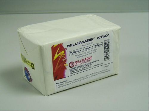 Swab Xray 7.5x7.5cm 12ply MP Pack of 100