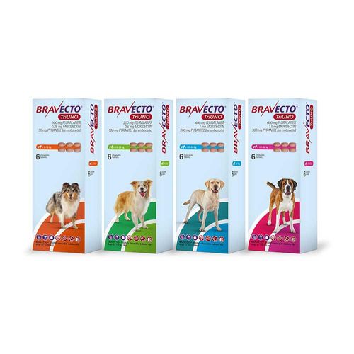 Bravecto Triuno 600mg Tablets Dog Pack of 6