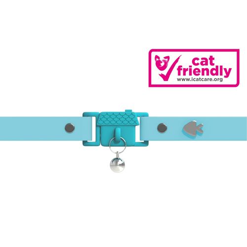 Kittyrama Aqua Cat Collar Adj EA