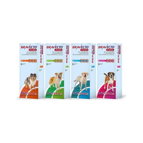 Bravecto Triuno 400mg Tablets Dog Pack of 6