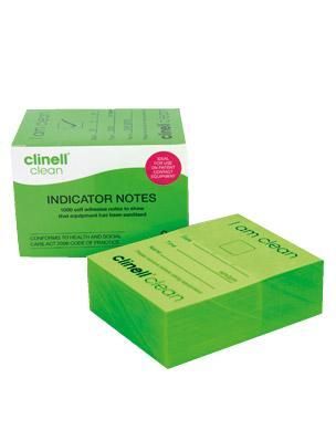 Clinell Indic Notes Green Clean Pack of 250