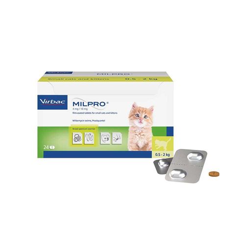 Milpro Tablets Kitten/Small Cat 4/10mg