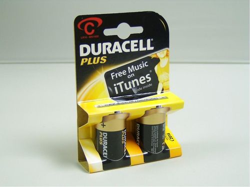 Duracell Plus Battery 2pk (C) MN1400