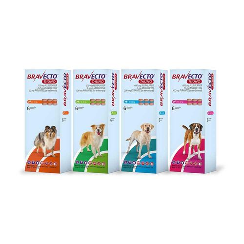 Bravecto Triuno 200mg Tablets Dog Pack of 6
